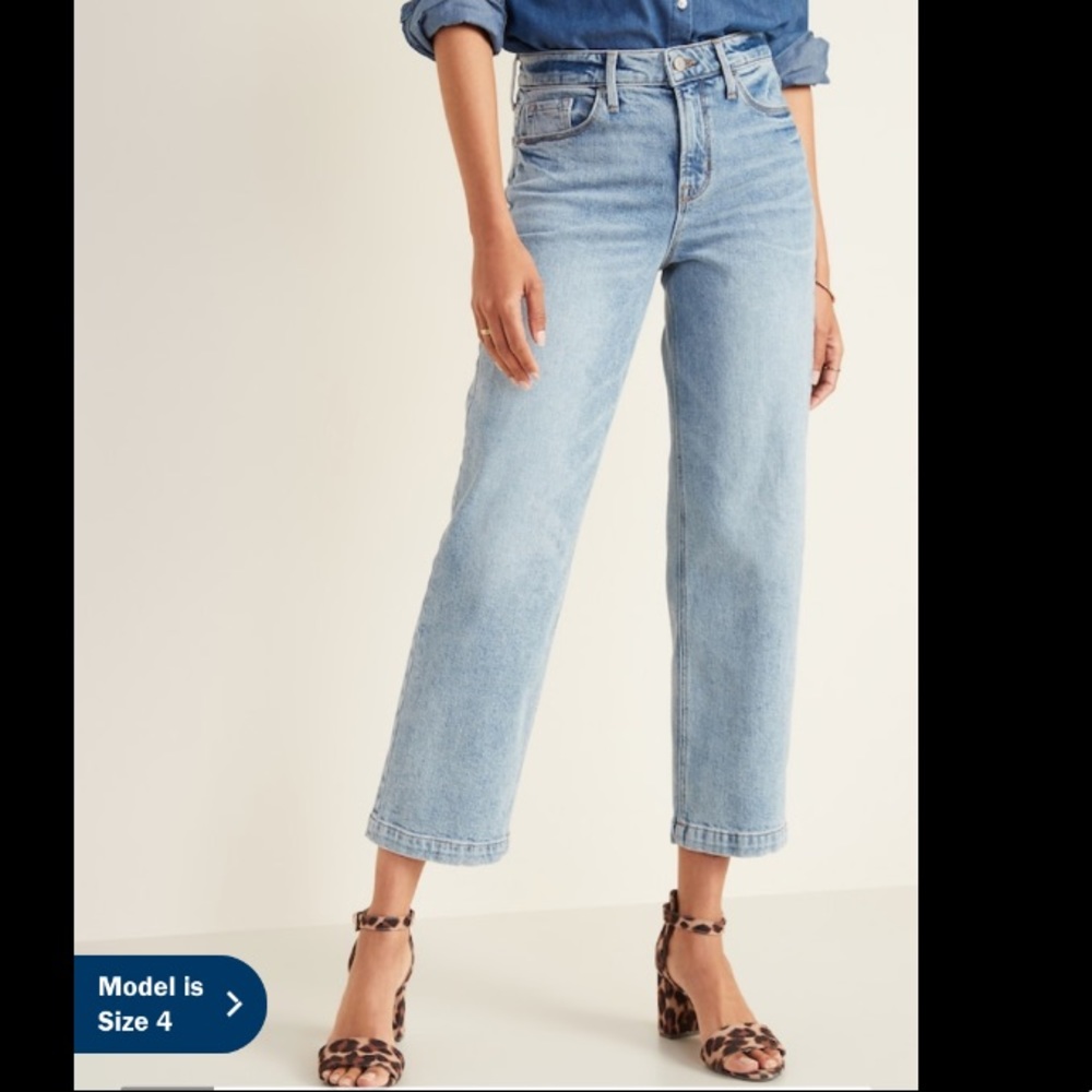 High-Waisted Slim Wide-Leg Jeans